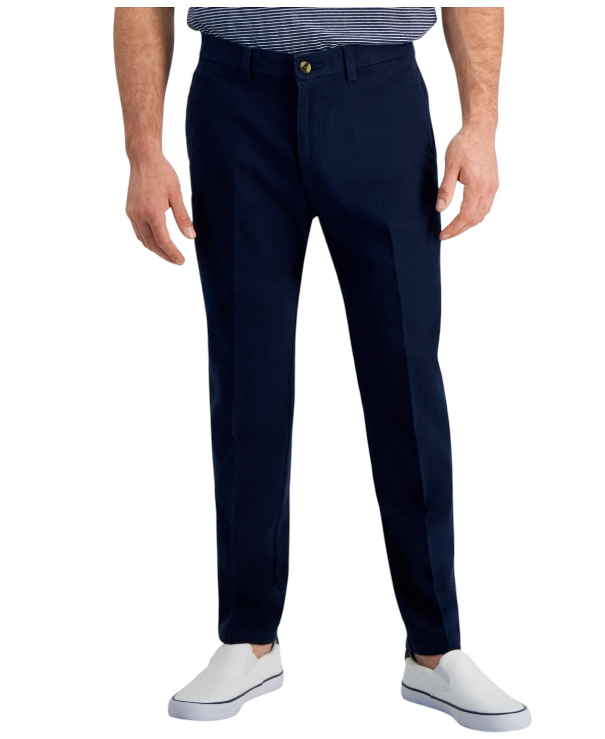 Kenneth Cole Mens Slim fit Dress Pants 36 / 32 Navy Blue Solid Stretch