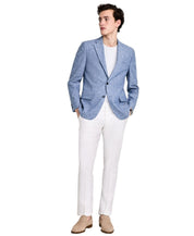 Tommy Hilfiger Mens Modern fit Sport Coat Blazer 46 R Blue Solid Stretch Linen