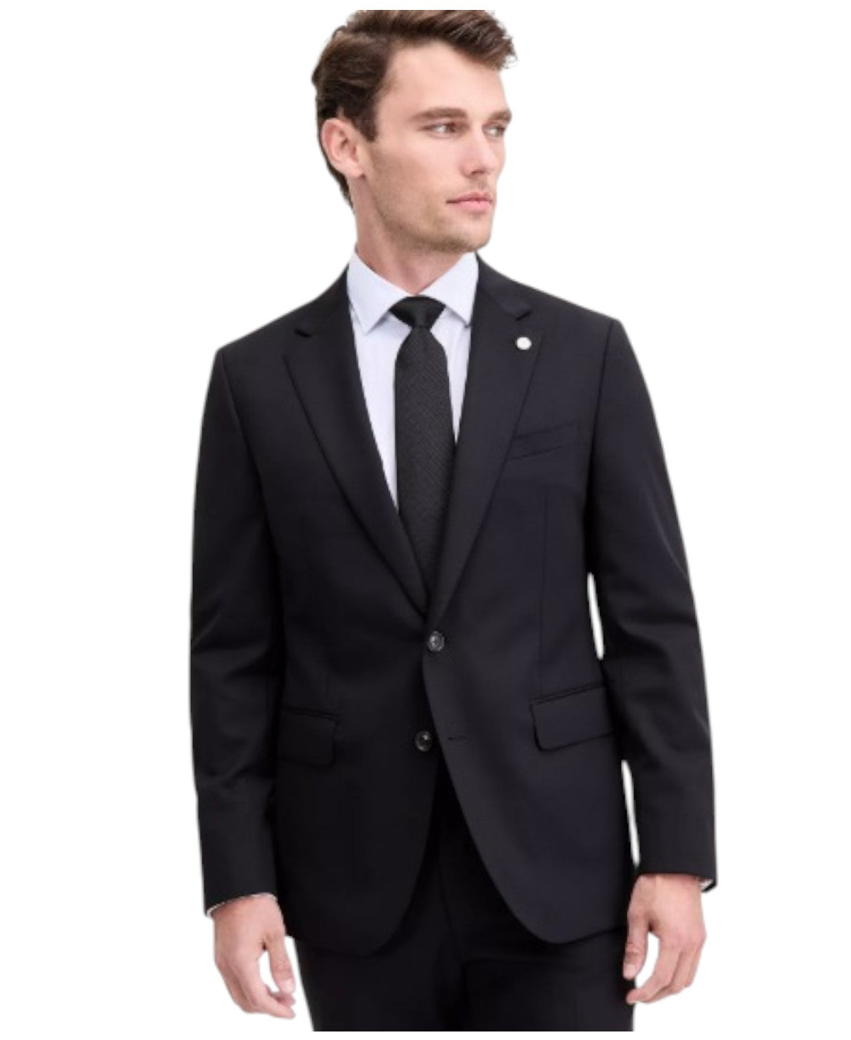 Ted Baker Mens Modern fit Sport Coat Blazer 44 R Black Solid Stretch