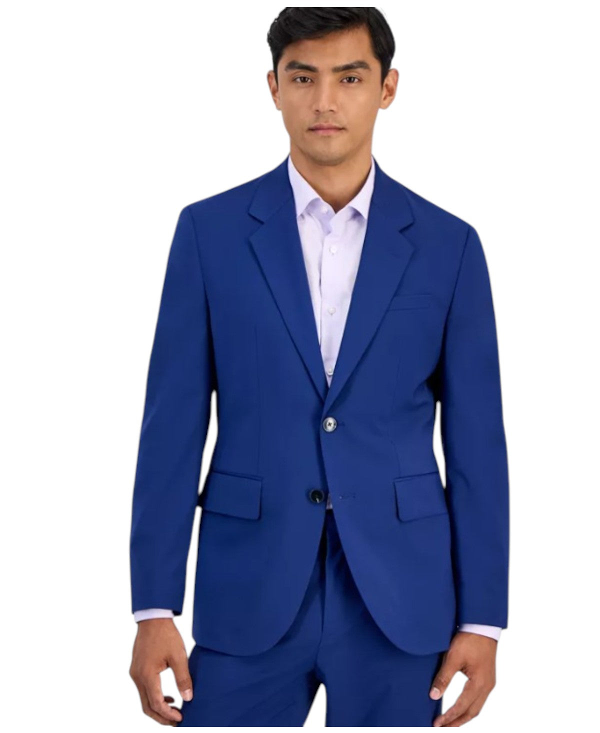 Hugo Boss Mens Modern fit Suit Jacket Blazer 44 S Navy Blue Solid Stretch
