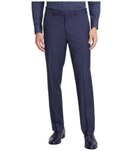 Tallia Mens Modern fit Dress Pants 38 / 29 Navy Blue Plaid Stretch