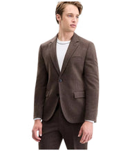 Hugo Boss Mens Modern fit Sport Coat Blazer 44 R Brown Herringbone Stretch