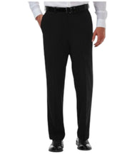 Haggar Mens Classic fit Dress Pants 40 / 30 Black Solid