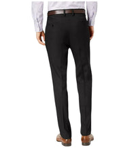 Kenneth Cole Mens Modern fit Dress Pants 33 / 32 Black Check Stretch