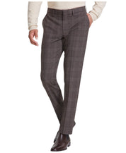Tommy Hilfiger Mens Modern fit Dress Pants 30 / 32 Brown Plaid Stretch