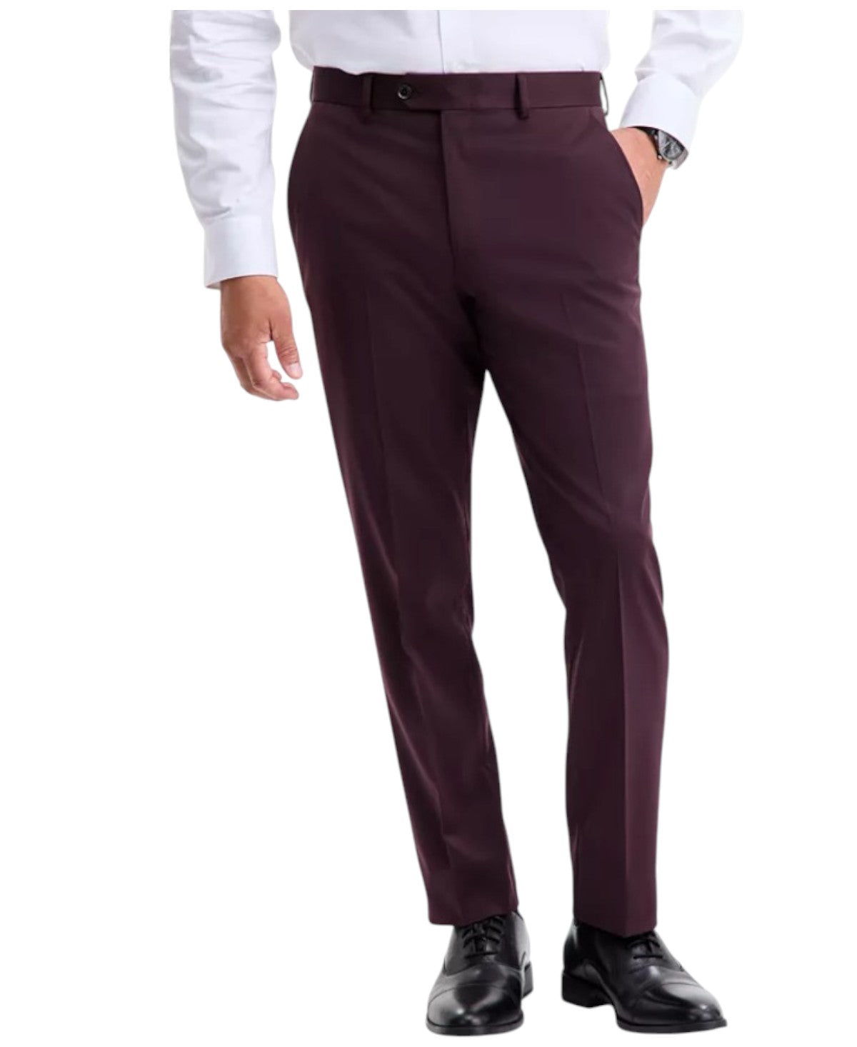 Bar Iii Mens Slim fit Dress Pants 32 / 34 Red Solid