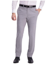 Kenneth Cole Mens Slim fit Dress Pants 33 / 30 Light Grey Check Stretch