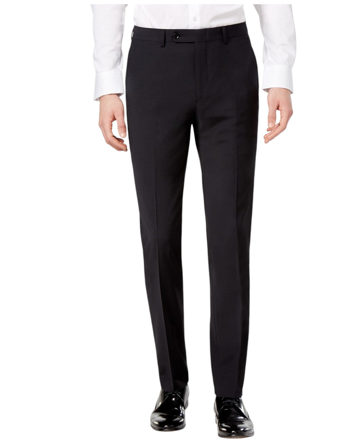 Bar Iii Mens Skinny fit Wool Dress Pants 34 / 32 Black Solid