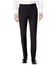 Bar Iii Mens Skinny fit Wool Dress Pants 34 / 32 Black Solid