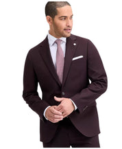 Ted Baker Mens Modern fit Wool Suit Jacket Blazer 42 L Bordeaux Red Solid
