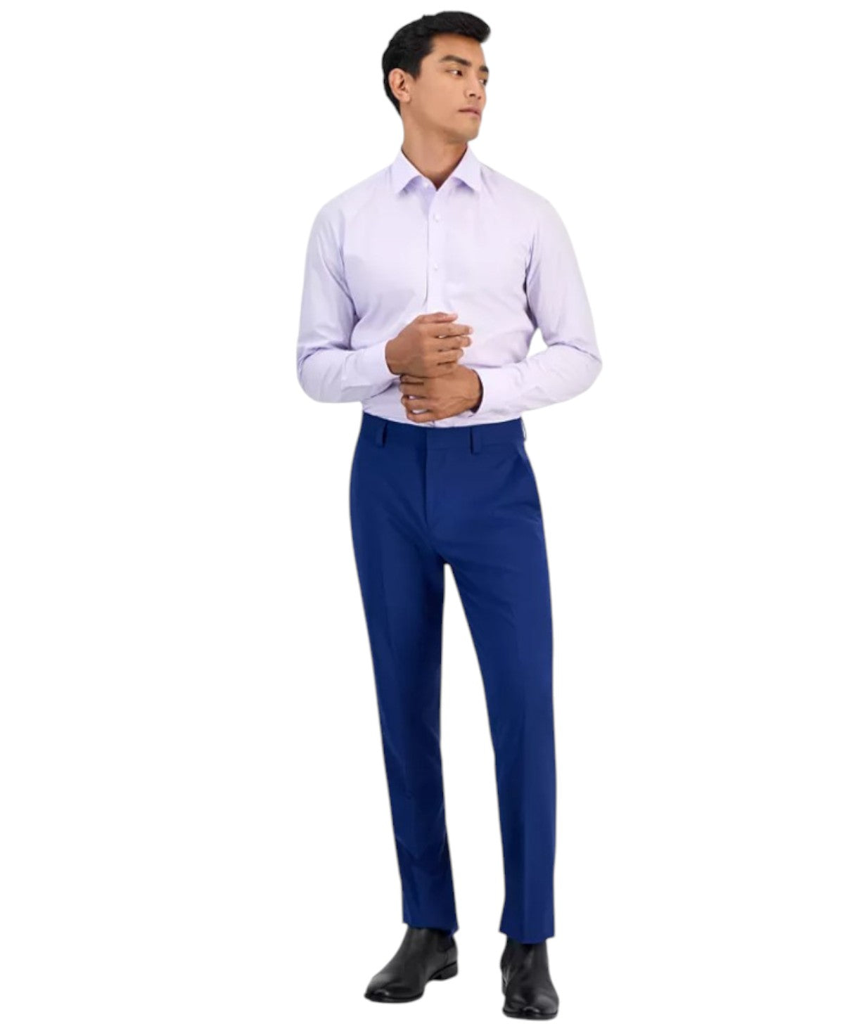 Hugo Boss Mens Modern fit Dress 33 / 32 Navy Blue Solid