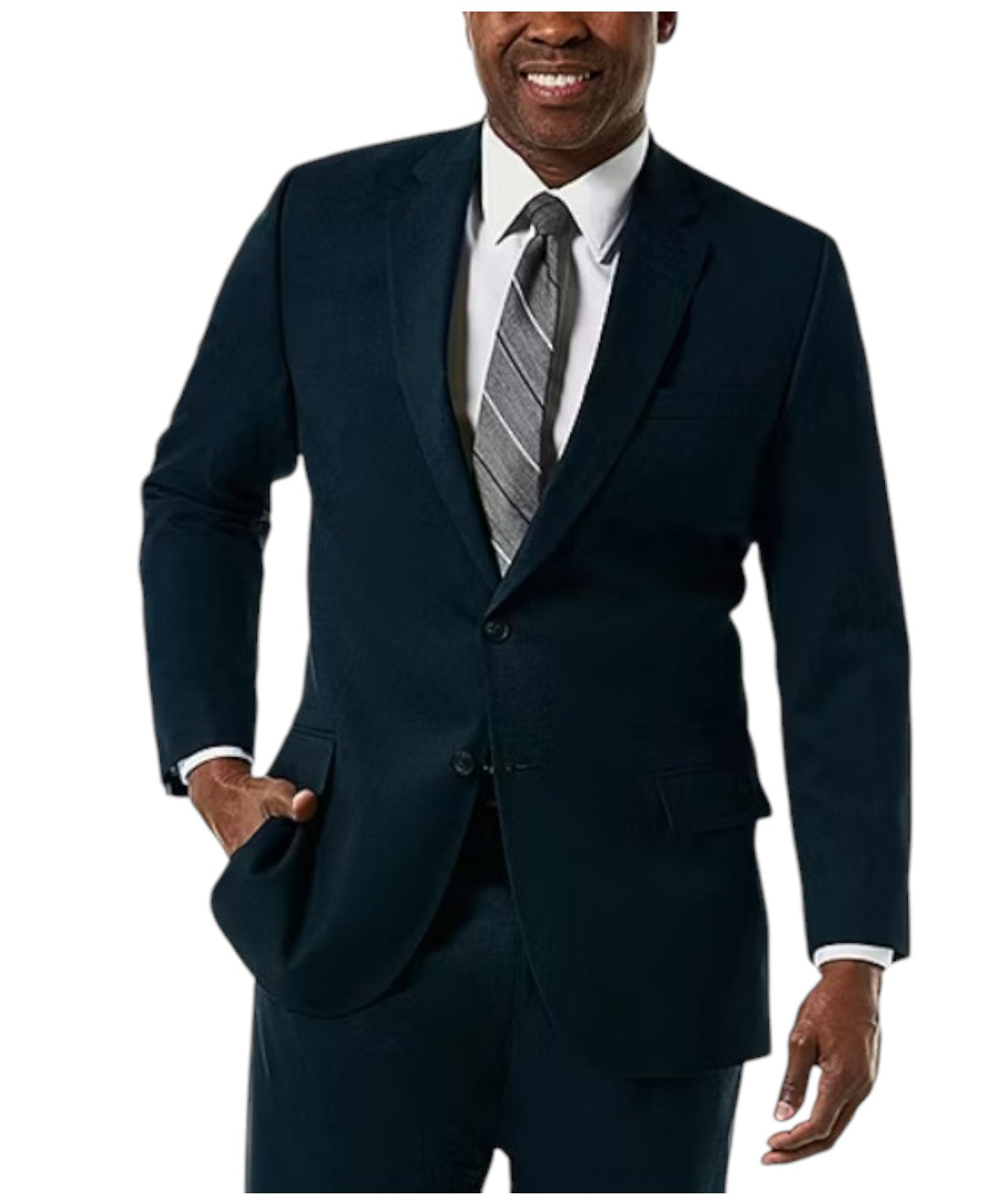Haggar Mens Classic fit Suit Jacket Blazer 52 R Blue Solid
