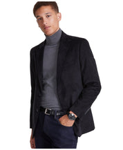 Nautica Mens Modern fit Sport Coat Blazer 40 R Black Solid Stretch