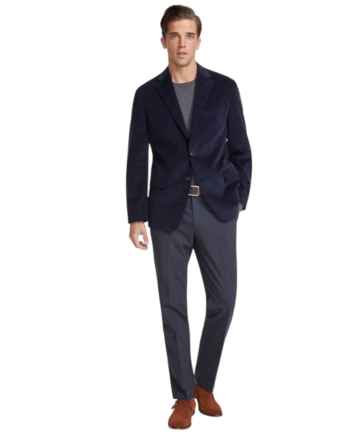 Tommy Hilfiger Mens Modern fit Corduroy Sport Coat Blazer 36 S Navy Blue Stretch