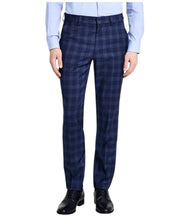 Hugo Boss Mens Modern fit Dress Pants 30 / 32 Multi Blue Plaid Stretch