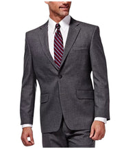 Haggar Mens Classic fit Suit Jacket Blazer 50 L Charcoal Grey Solid Stretch
