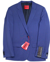Hugo Boss Mens Slim fit Suit Jacket Blazer 44 R Navy Blue Solid Stretch