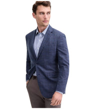 Kenneth Cole Mens Slim fit Sport Coat Blazer 42 R Steel Blue Solid Stretch