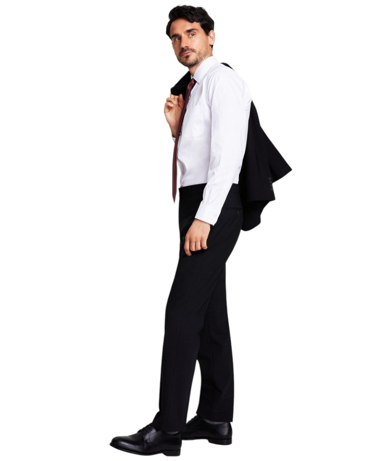 Brooks Brothers Mens Classic fit Dress Pants 44 / 30 Black Solid Stretch
