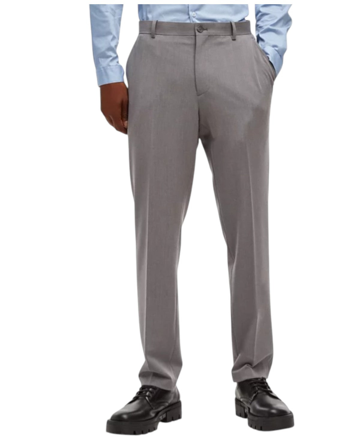 Mode of One Mens Classic fit Casual Pants 32 / 34 Grey Solid