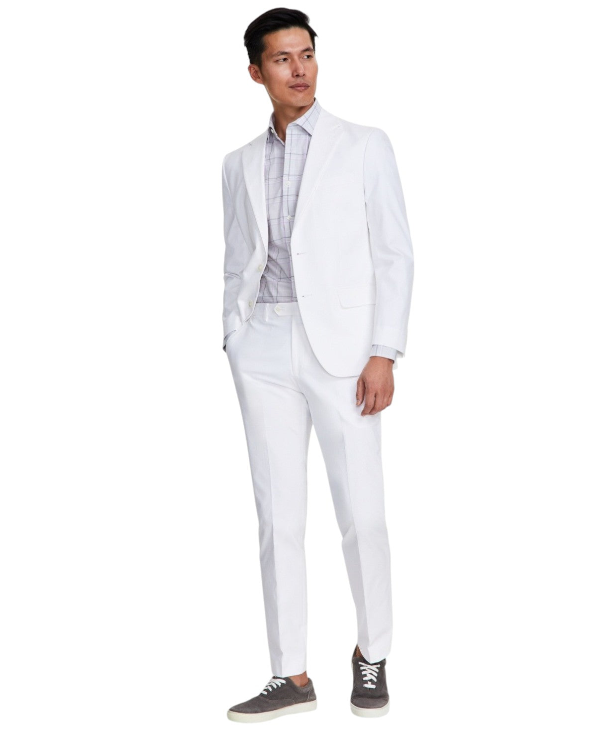 Tommy Hilfiger Mens Modern fit Suit Jacket Blazer 44 L White Solid Stretch