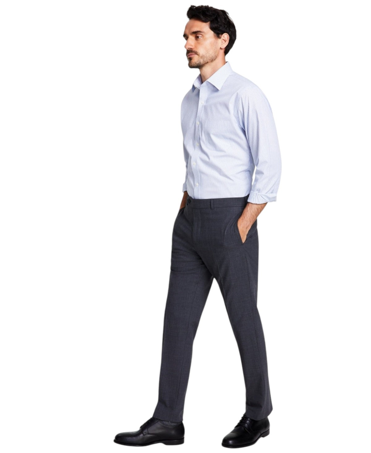 Brooks Brothers Mens Classic fit Dress Pants 34 / 32 Dark Grey Solid