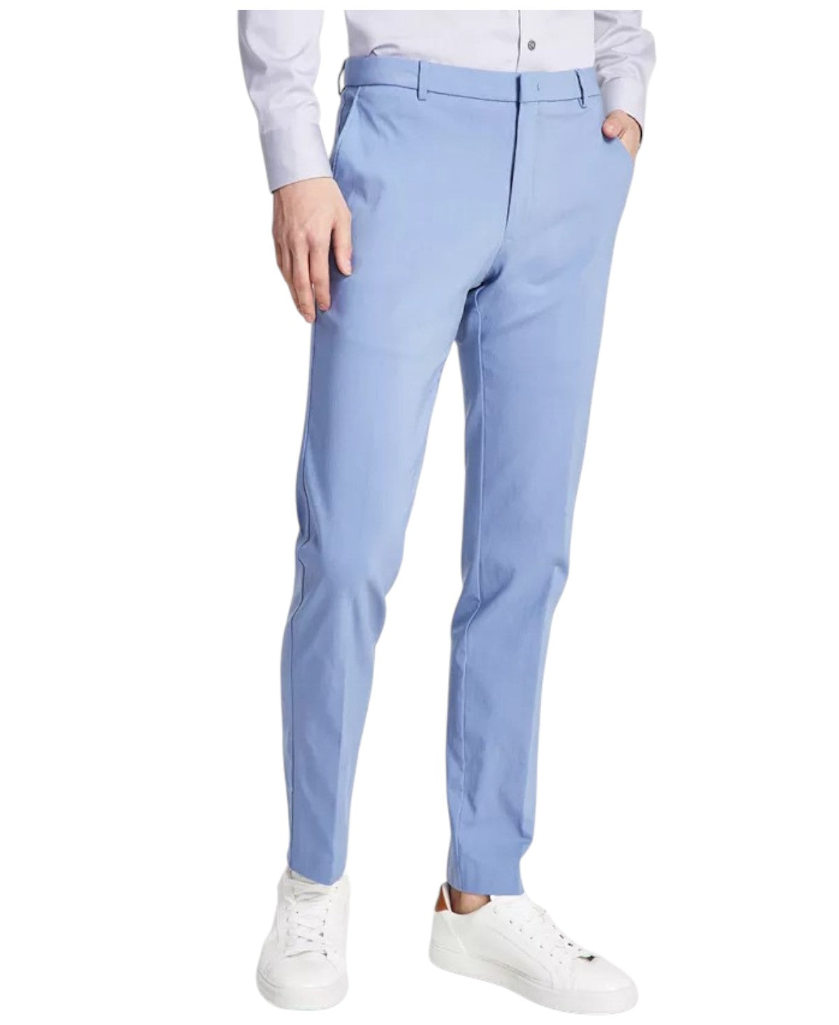 Tommy Hilfiger Mens Modern fit Dress Pants 36 / 32 Light Blue Solid Stretch