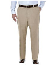 Haggar Mens Classic fit Dress Pants 44 / 29 Beige Solid Stretch
