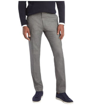 Kenneth Cole Mens Slim fit Dress Pants 34 / 34 Heather Grey Solid Stretch