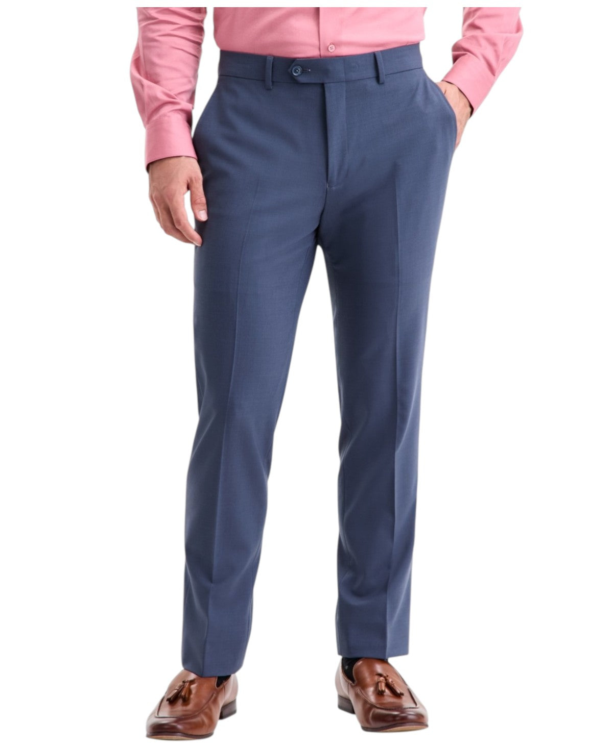 Bar Iii Mens Slim fit Dress Pants 29 / 30 Steel Blue Solid
