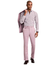 Tayion Mens Regular fit Dress Pants 36 / 32 Dusty Rose Pink Solid Stretch