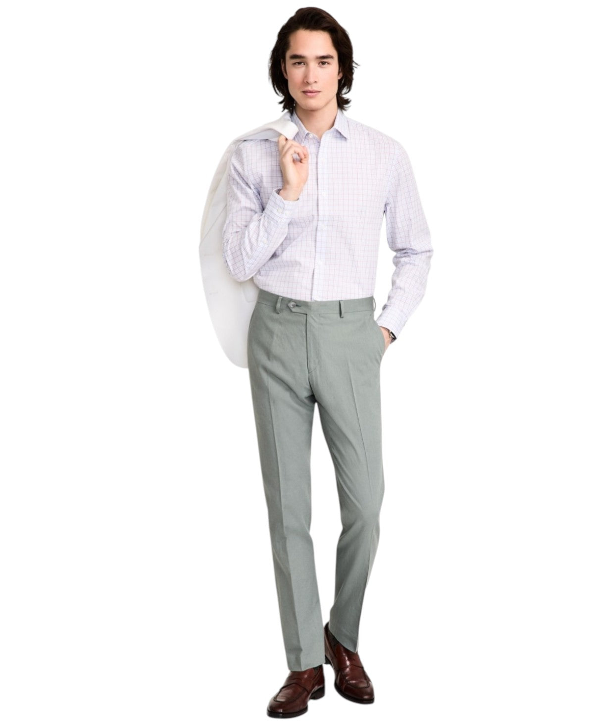 Tommy Hilfiger Mens Modern fit Dress Pants 32 / 30 Sage Green Solid Stretch