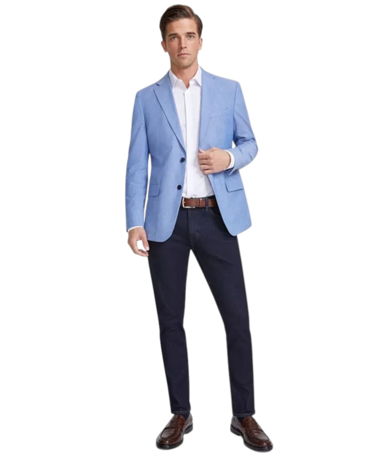 Tommy Hilfiger Mens Modern fit Suit Jacket Blazer 40 R Blue Solid Stretch