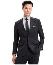 Hugo Boss Mens Modern fit Suit Jacket Blazer 38 R Dark Grey Striped Stretch