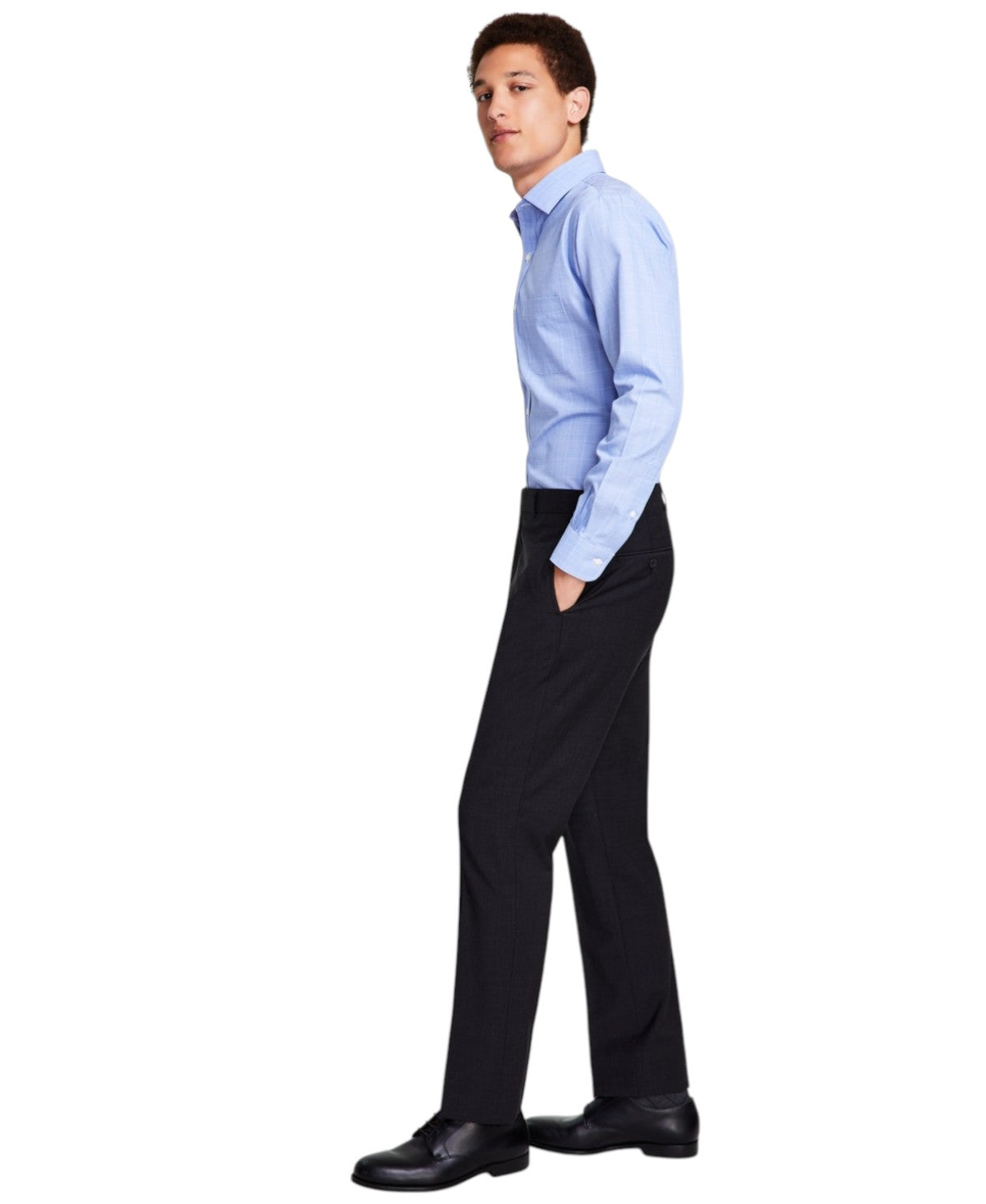 Brooks Brothers Mens Classic fit Dress Pants 34 / 34 Dark Grey Solid