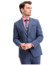 Bar Iii Mens Slim fit Suit Jacket Blazer 38 S Steel Blue Solid Stretch