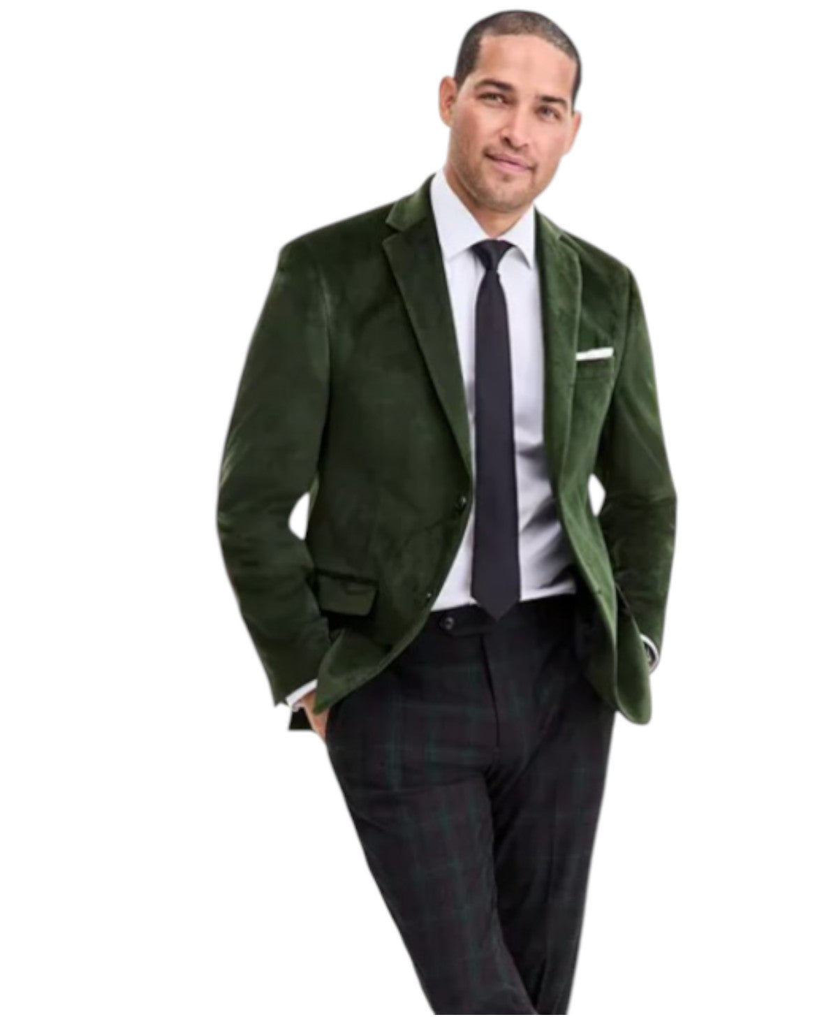 Bar Iii Mens Slim fit Sport Coat Blazer 40 S Green Solid Stretch