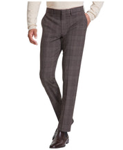 Tommy Hilfiger Mens Modern fit Dress Pants 34 / 30 Brown Plaid Stretch