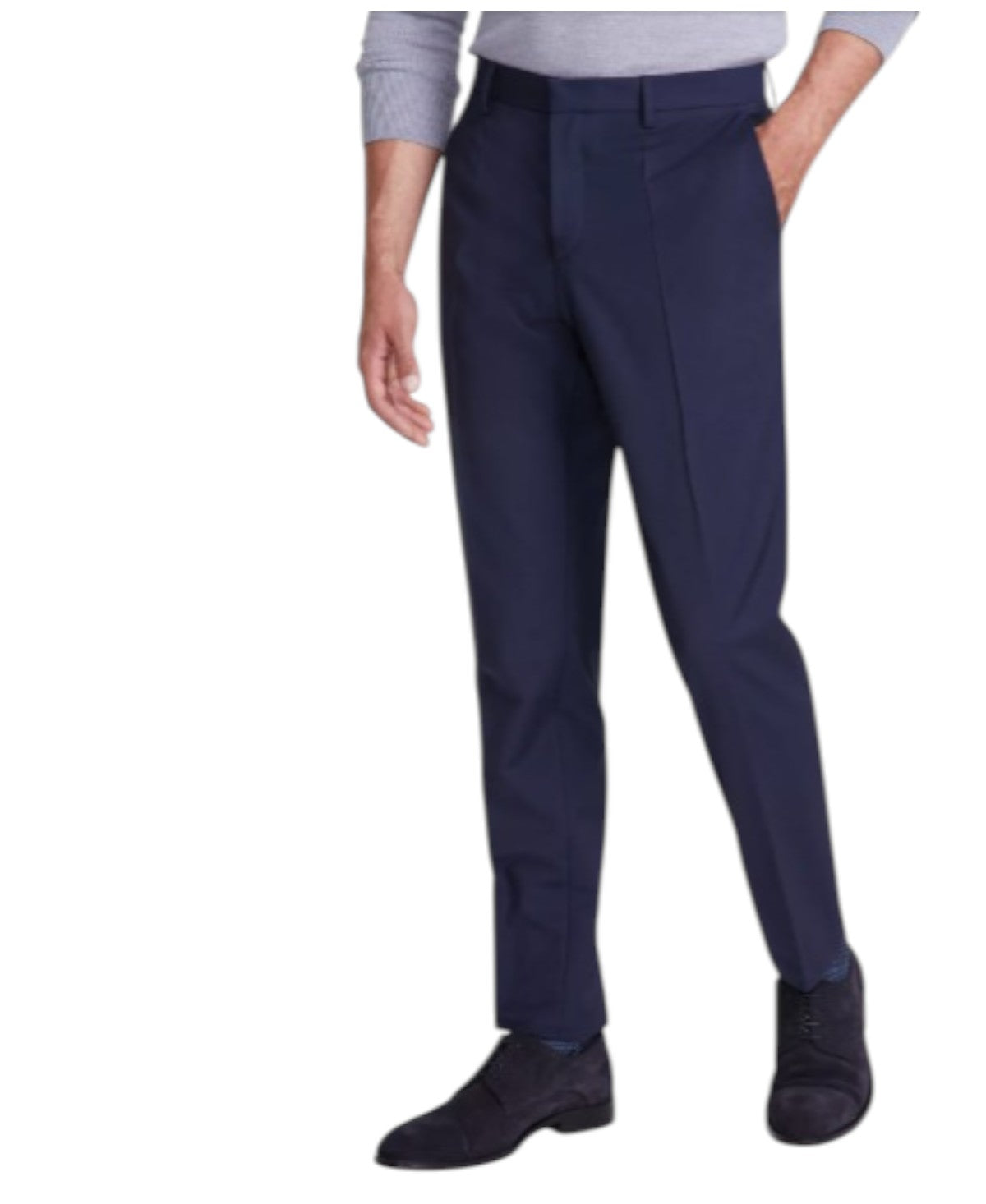 Hugo Boss Mens Slim fit Dress Pants 40 / 32 Navy Blue Solid Stretch Wool