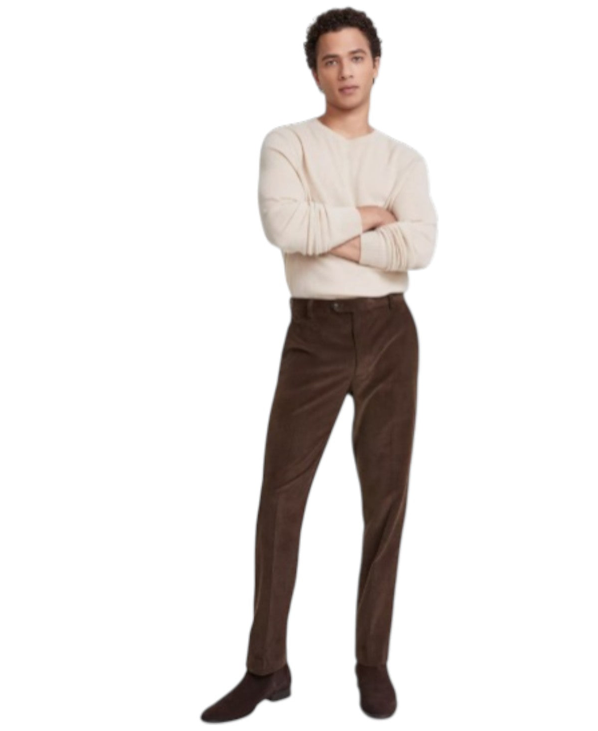 Tommy Hilfiger Mens Modern fit Dress Corduroy Pants 48 / 32 Brown Solid