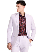 Bar Iii Mens Slim fit Suit Jacket Blazer 38 R Lavender Purple Solid Linen