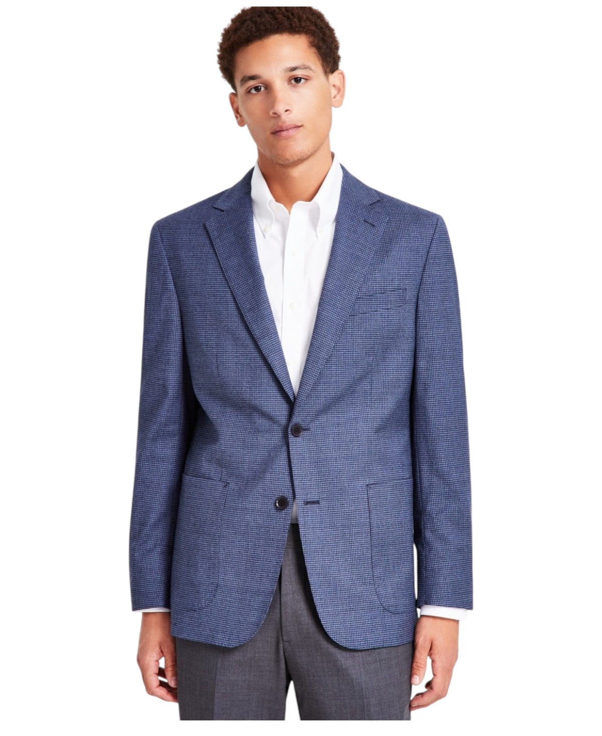 Brooks Brothers Mens Classic fit Sport Coat Blazer 38 R Blue Plaid Stretch
