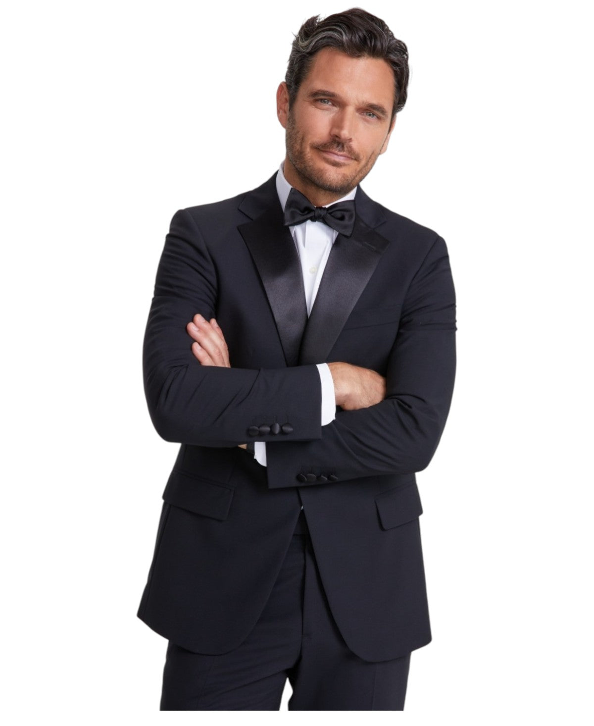 Brooks Brothers Mens Classic fit Tuxedo Jacket Blazer 44 S Black Solid Wool