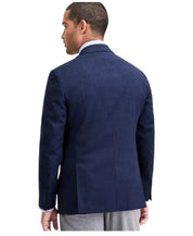 Kenneth Cole Mens Slim fit Sport Coat Blazer 46 R Navy Blue Solid Stretch