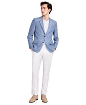 Tommy Hilfiger Mens Modern-Fit Linen-Blend S Light Blue 40R