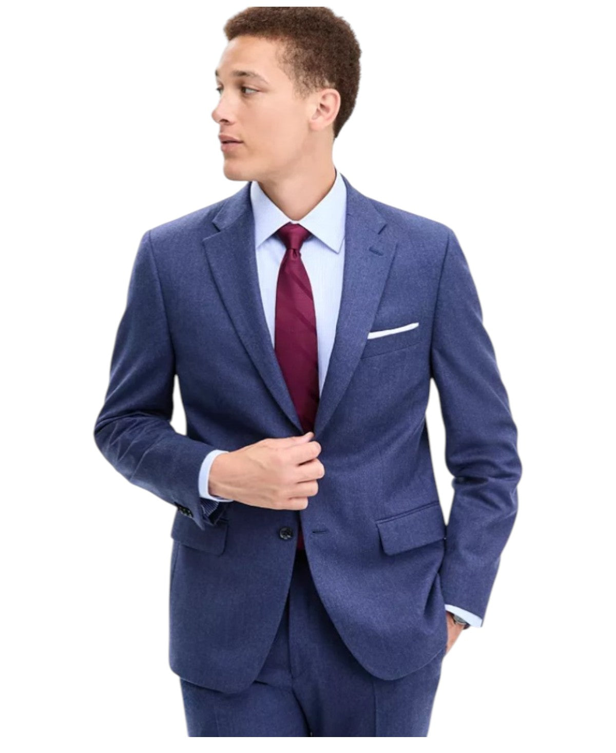 Tommy Hilfiger Mens Modern fit Wool Suit Jacket Blazer 44 R Blue Solid