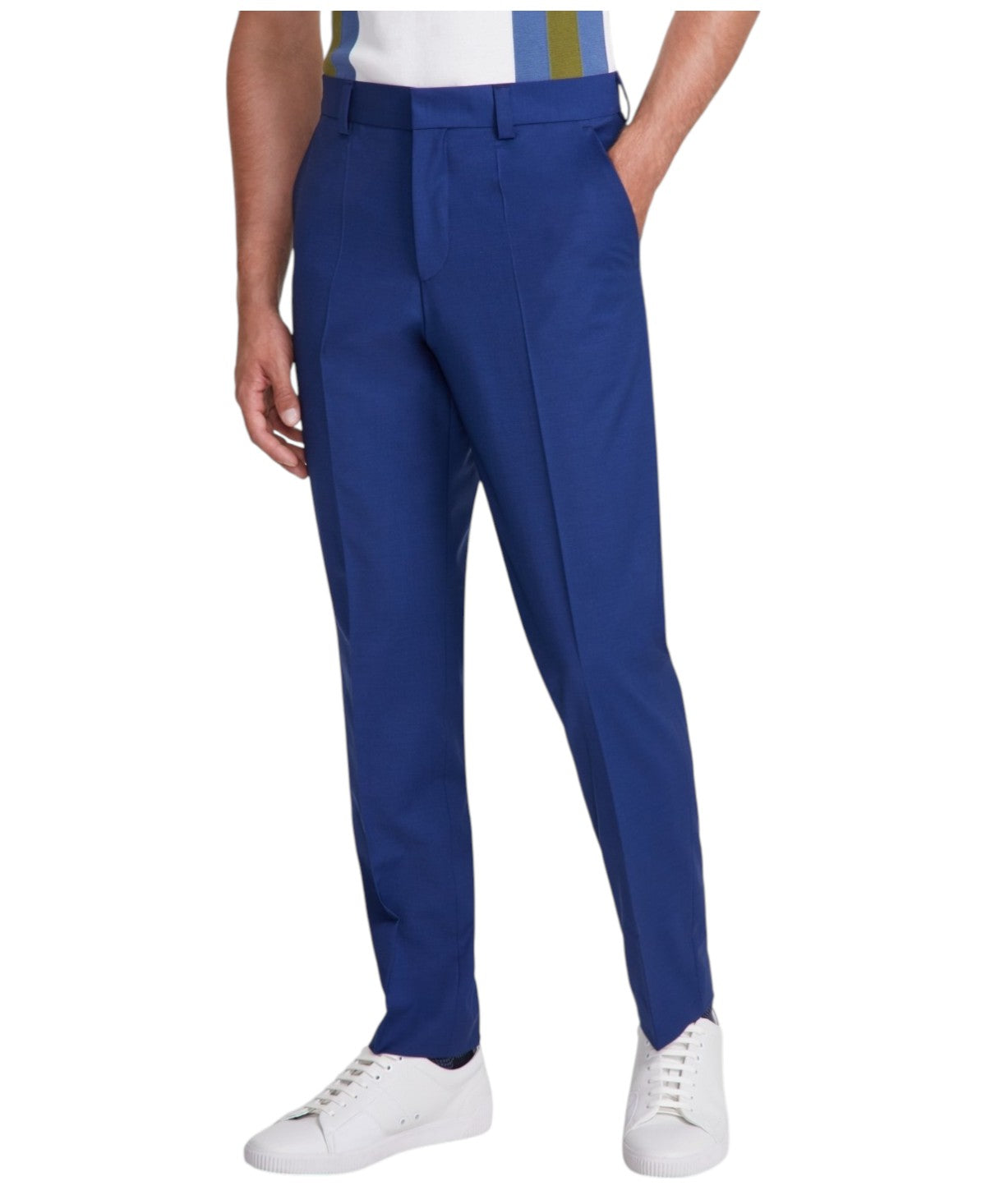 Hugo Boss Mens Modern fit Dress Pants 30 / 32 Navy Blue Solid Stretch