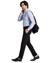 Kenneth Cole Mens Slim fit Dress Pants 29 / 29 Black Solid Stretch