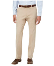Tommy Hilfiger Mens Modern fit Dress Pants 30 / 30 Beige Solid Stretch