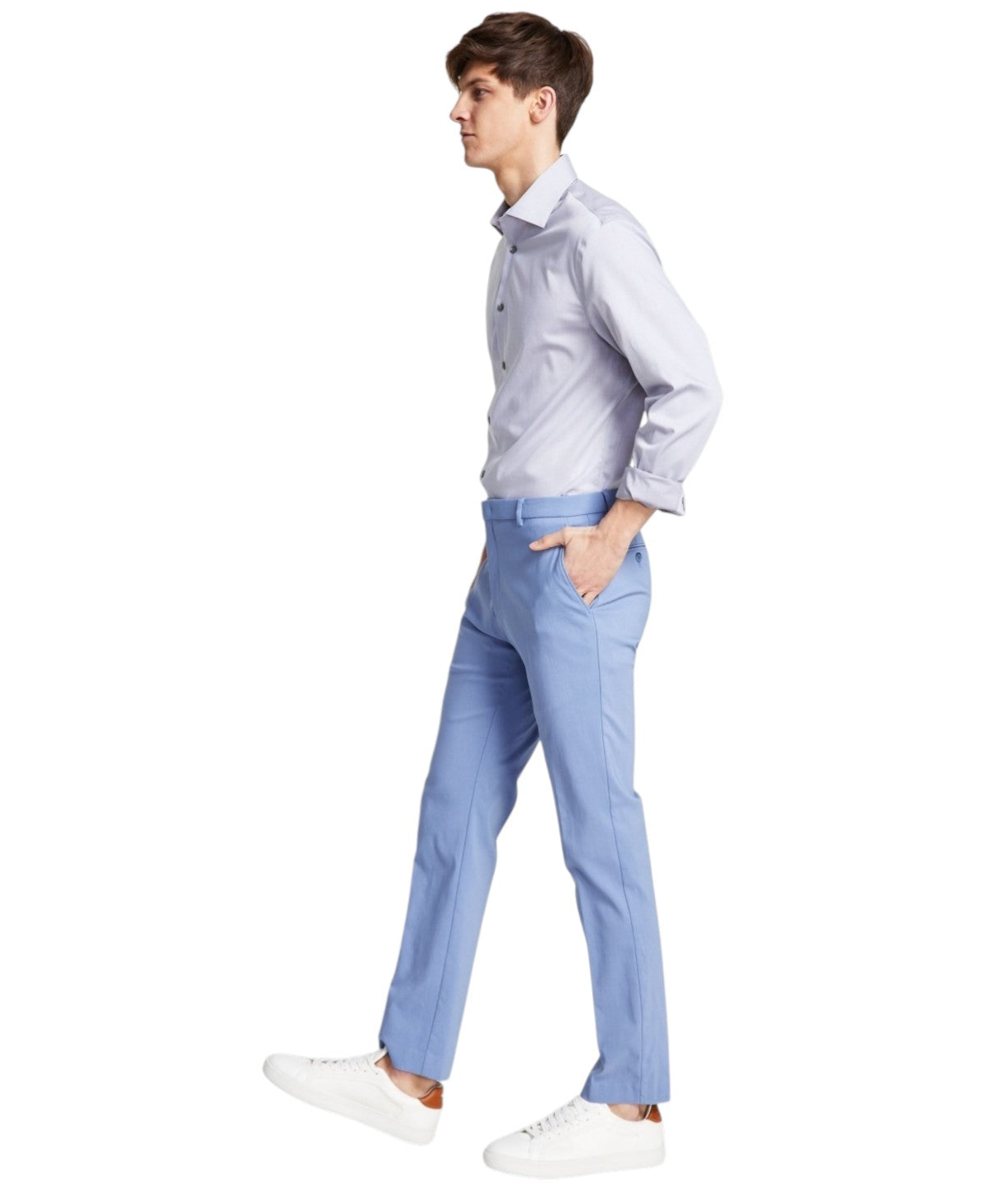 Tommy Hilfiger Mens Modern fit Dress Pants 31 / 34 Blue Solid Stretch